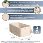 NaturalCozy 13.5”x8.5”x5.5” Storage Baskets - Image 2