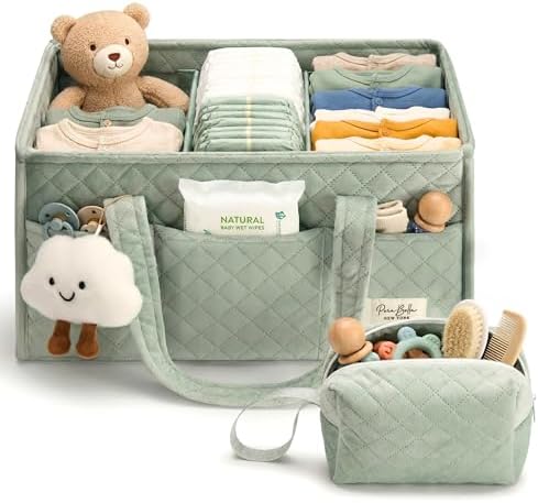 PeraBella Baby Diaper Caddy Organizer, Baby Basket Shower Gift, Portable by PeraBella