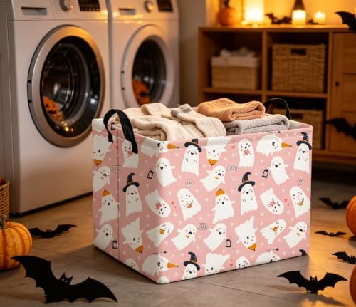 Rectangular Halloween Basket for Boys and Girls Kids Trick or Treat Pumpkin - Image 4