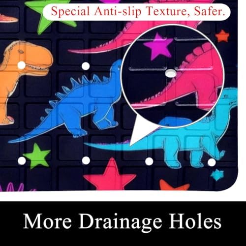 Shower Mat Non Slip, Dinosaurs Anti Slip Bath Mat - Image 2