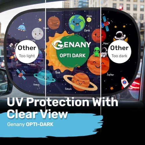 GENANY Space Planet Car Side Window Sun Shades 2 Piece 21 x 14 Inch - Image 4