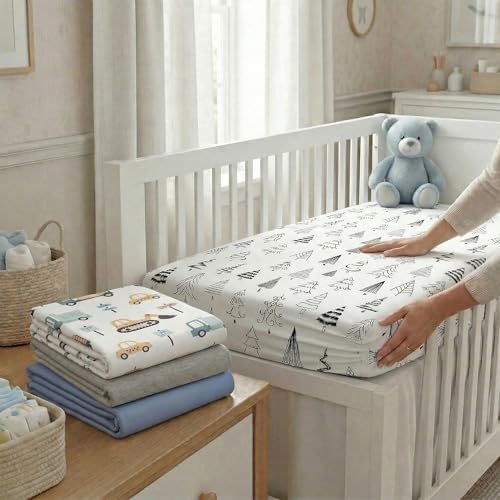 4 Pack Bassinet Sheets Compatible - Image 5
