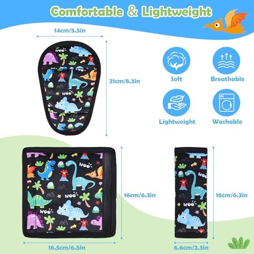 3 Pcs Stroller Straps Pads, Breathable Fabric - Image 6