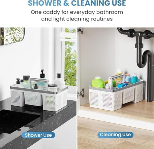 BYUNER Plastic Shower Caddy Dorm: Portable Shower Basket Tote - Image 2