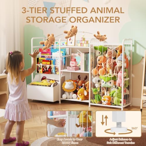 BBLIKE Kids Bookshelf and Toy Storage Organizer - Image 3