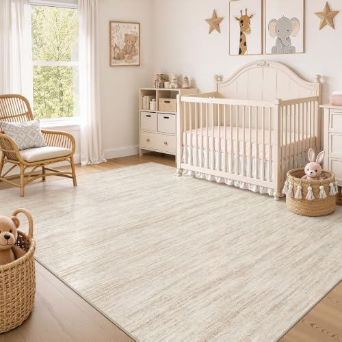Nakagishi Boho 5x8 Area Rug Living Room Rugs Machine Washable Beige - Image 7