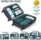Veken 8 Set Packing Cubes for Travel Essentials, Anti-Wrinkle Buckled Suitcase - Image 6