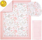 The Peanutshell Whimsical Floral 3 Piece Baby Crib Bedding Set - Image 2