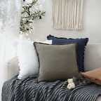 Foindtower Decorative Linen Fringe Lumbar Throw Pillow Covers 12×24 White - Image 5
