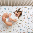 Sorrel + Fern Baby Crib Sheets Neutral, Fitted 2-Pack - Image 3
