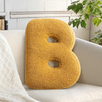 Ginger Letter B Pillow Cute Decorative Alphabet Initial Throw Pillow by huraty