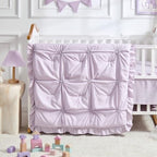 Princess Crib Bedding Set for Girls, 3 Piece Pintuck Baby Crib Bedding Set - Image 2