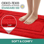 HOMEIDEAS Bathroom Rugs Sets 2 Piece, Super Soft and Absorbent Non Slip - Image 3