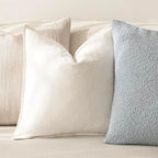 Foindtower Linen Solid Decorative Throw Pillow Covers 16x16 Cream White - Image 5