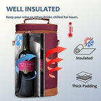 Tirrinia 2 Bottle Insulated Wine Tote Carrier Bag - Image 2