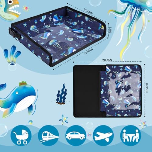 Airplane Tray Table Cover for Kids Organizer - Image 5