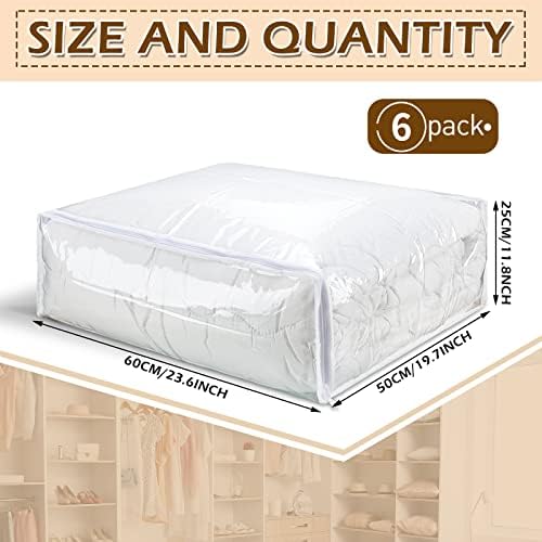 Shappy 6 Packs Clear Plastic Storage Bags - Image 2