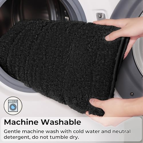 GRANNY SAYS Black Bathroom Rug 24" x 43", Non-Slip Microfiber Bath Mat - Image 6