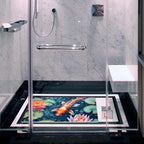 Bathtub Mat Non Slip 26.8x15.1 Inch, Florals Fish Shower Mat - Image 5