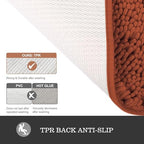 Yeaban Chenille Rust Bathroom Runner Rug 24"x60" - Image 3