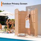 JOSTYLE Outdoor Privacy Screen 8-Panel Folding Room Divider Space Partition - Image 7