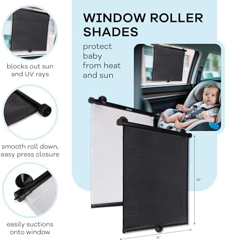 Hoovy My First Car Ride™ 3-in-1 Baby Car Essentials Bundle, Roller Sun Shades - Image 3