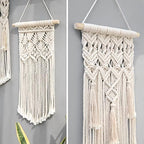 Mkono 2 Pcs Macrame Wall Hanging, Boho Woven Chic Tapestry Decor - Image 3