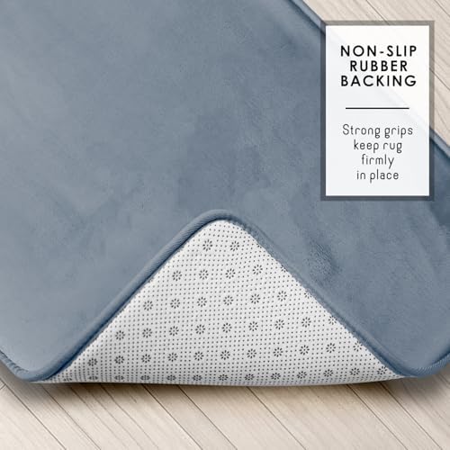Clara Clark Bathroom Rugs, Velvet Memory Foam Bath Mat, Non-Slip Bath Rugs - Image 4