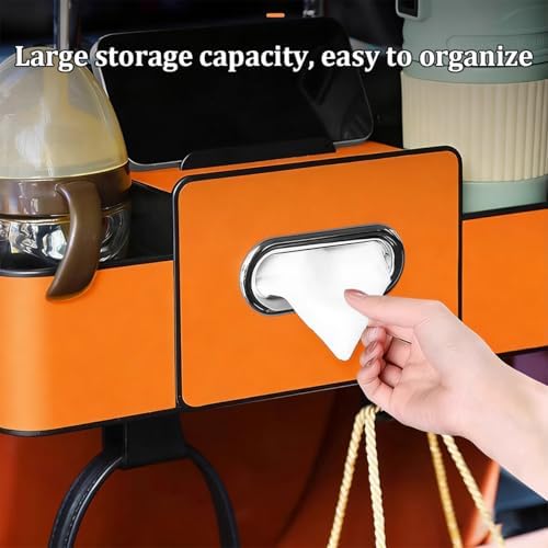 Car Headrest Backseat Organizer, 4 in 1 Multifunctional Vehicle Back Seat - Image 5
