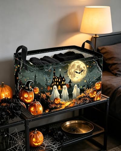 Essme Rectangular Halloween Basket, Kids Storage Bins Organizer - Image 5