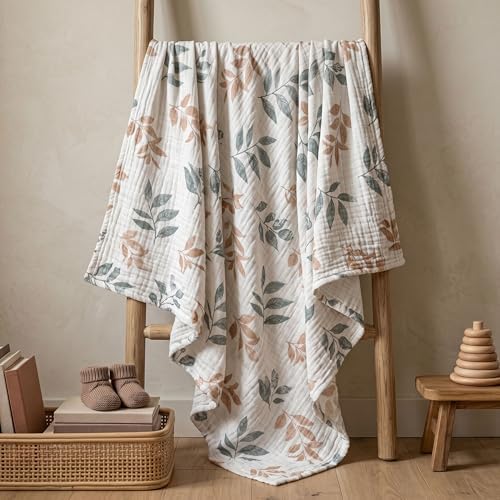 Muslin Swaddle Blankets for Newborn, 3 Pack Breathable Soft Receiving Blanket - Image 5