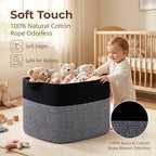 OIASKET 108L Cotton Rope Storage Basket - Image 4