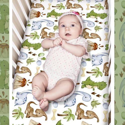 Hahafelt 3 Pcs Dinosaur Baby Crib Bedding Set - Image 6