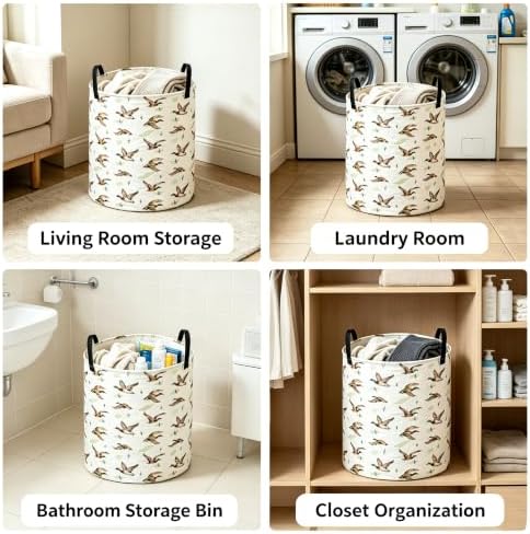 Collapsible Round Storage Basket, Waterproof Soft-Sided Organizer, Gift Baskets - Image 5