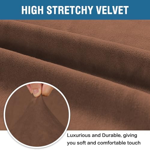 H.VERSAILTEX Stretch Velvet Armchair Cover Couch Covers 1 Cushion Chair - Image 3