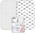 100% Organic Cotton 2 Pk Bedside Sleeper Bassinet Fitted Mattress Sheets by CambriaBaby