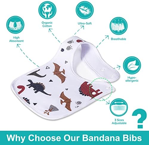 Baby Bibs Soft and Absorbent Cotton Bandana Bibs Set - Image 2