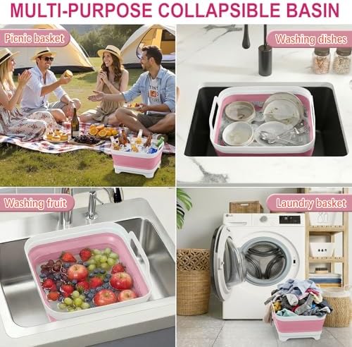 Yecuip Collapsible Baby Bottle Wash Basin w/Drying Rack & Drain Plug - Image 4