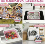 Yecuip Collapsible Baby Bottle Wash Basin w/Drying Rack & Drain Plug - Image 4