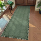 GarveeHome 2x6 Scalloped Washable Runner Rug Non Slip Hallway Kitchen Rug by GarveeHome