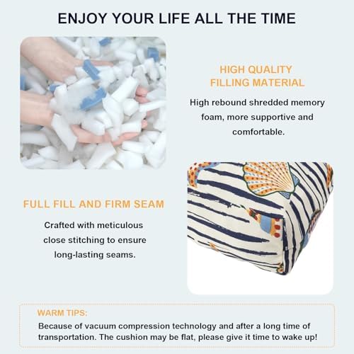 DYTXIII Outdoor High Back Chair Cushions Set of 2, Water Repellent Tufted - Image 5
