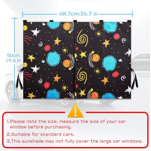 Car Window Shades, 2 Packs Magnetic Car Sun Shades - Image 4