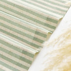 jinchan Linen Boxter Striped Kitchen Valances Sage Green 16 inch 2 Panels - Image 7
