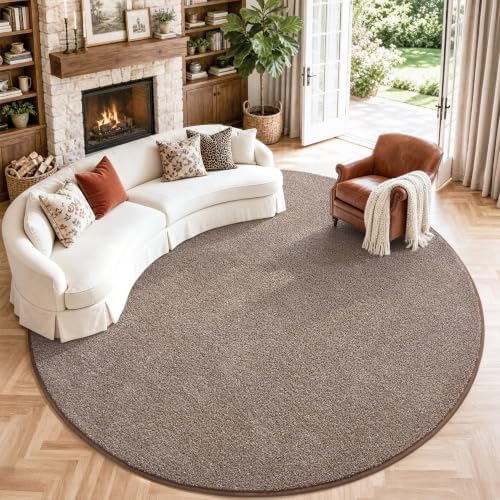 Keeko Round Area Rug 5ft for Living Room Bedroom, Soft Washable Circle Rug by Keeko