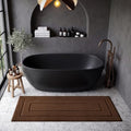 GRANNY SAYS Brown Bathroom Rug 24" x 59", Non-Slip Microfiber Bath Mat by GRANNYSAYS