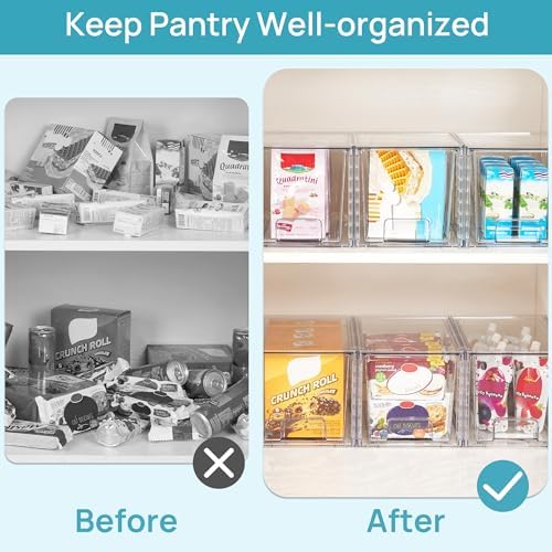 Vtopmart 8 Pack Stackable Clear Pantry Storage Drawers - Image 5
