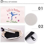 Motivational Figure Skating Gifts Makeup Bag Zipper Roller Ice Skating Zipper - Image 3