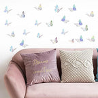SAOROPEB 3D Butterfly Wall Decor, Removable Metallic Wall Sticker Room Mural - Image 4