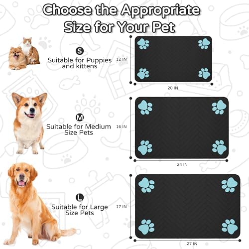 Dog Cat Food Mat, Absorbent Pet Feeding Mat - Image 3