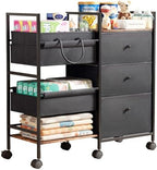 2in1 Baby Diaper Caddy Organizer and Storage Cart by BG-BABYGO